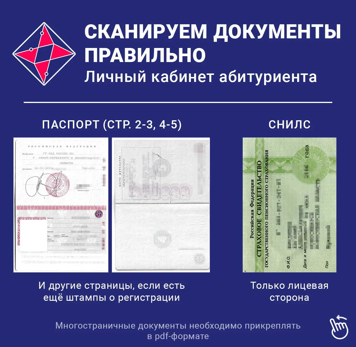 Документы 1 – паспорт и СНИЛС